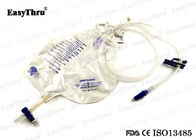 Tıbbi drenaj Tek kullanımlık idrar torbası PVC 2000ml Anti reflüs valfi ile