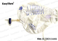 Tıbbi drenaj Tek kullanımlık idrar torbası PVC 2000ml Anti reflüs valfi ile